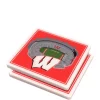 Best deal 👏 NCAA Wisconsin Badgers 3D StadiumViews Set of 2 Coasters - Camp Randall Stadium by You The Fan 😀 -You The Fan Sales Belk 2226