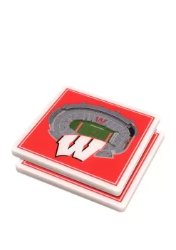 Best deal 👏 NCAA Wisconsin Badgers 3D StadiumViews Set of 2 Coasters - Camp Randall Stadium by You The Fan 😀