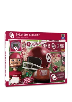 Outlet 🎁 NCAA Oklahoma Sooners Retro Series Puzzle - 500 Pieces by You The Fan 🎉