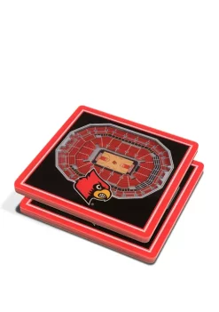 Discount 🤩 NCAA Louisville Cardinals 3D Stadium Views Coaster Set - KFC Yum! Center by You The Fan 🧨