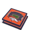 Cheap 🛒 NFL Denver Broncos 3D StadiumViews Set of 2 Coasters - Mile High Stadium by You The Fan ⭐ -You The Fan Sales Belk 2258