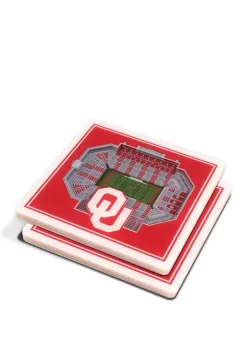 Promo 😍 NCAA Oklahoma Sooners 3D StadiumViews 2 Pack Coaster Set - Gaylord Family Oklahoma Memorial Stadium by You The Fan 🔥 -You The Fan Sales Belk 2296