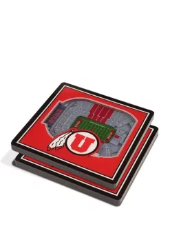 Wholesale 🎉 NCAA Utah Utes 3D Stadium Views Coaster Set - Rice-Eccles Stadium by You The Fan 🎁 -You The Fan Sales Belk 2319