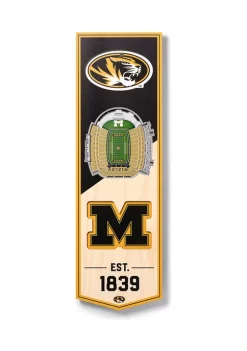 Wholesale 🎁 NCAA Missouri Tigers 3D Stadium Banner-6x19 by You The Fan 🎁 -You The Fan Sales Belk 2327
