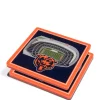 Discount 💯 NFL Chicago Bears 3D StadiumViews Set of 2 Coasters - Soldier Field by You The Fan 🥰 -You The Fan Sales Belk 2328