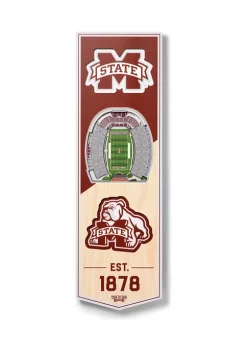 Buy 🔔 NCAA Mississippi State Bulldogs 3D Stadium Banner-6x19 by You The Fan 🎉 -You The Fan Sales Belk 2347
