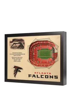 Top 10 👏 NFL Atlanta Falcons 25-Layer StadiumViews 3D Wall Art - Mercedes-Benz Stadium by You The Fan ✔️ -You The Fan Sales Belk 2353