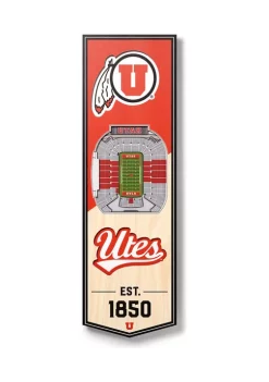Best Pirce ⭐ NCAA Utah Utes 3D Stadium Banner-6x19 by You The Fan 🌟