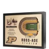 Hot Sale 👏 NCAA Purdue Boilermakers 25-Layer StadiumViews 3D Wall Art - Ross-Ade Stadium by You The Fan 👏 -You The Fan Sales Belk 2379