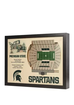 Cheap ✔️ NCAA Michigan State Spartans 25-Layer StadiumViews 3D Wall Art - Spartan Stadium by You The Fan 🌟