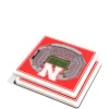 Cheapest 🧨 NCAA Nebraska Cornhuskers 3D StadiumViews 2 Pack Coaster Set - Memorial Stadium by You The Fan ✔️ -You The Fan Sales Belk 2430