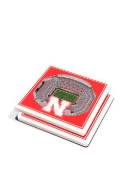 Cheapest 🧨 NCAA Nebraska Cornhuskers 3D StadiumViews 2 Pack Coaster Set - Memorial Stadium by You The Fan ✔️