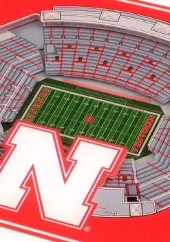 Cheapest 🧨 NCAA Nebraska Cornhuskers 3D StadiumViews 2 Pack Coaster Set - Memorial Stadium by You The Fan ✔️ -You The Fan Sales Belk 2432