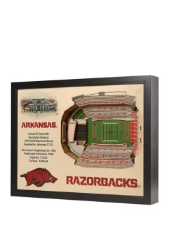 Discount 🎁 NCAA Arkansas Razorbacks 25-Layer StadiumViews 3D Wall Art - Donald W. Reynolds Razorback Stadium by You The Fan 👏 -You The Fan Sales Belk 2497