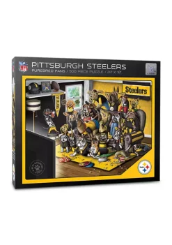 Best deal 🥰 NFL Pittsburgh Steelers Purebred Fans 500 Piece Puzzle-"A Real Nailbiter" by You The Fan 👏 -You The Fan Sales Belk 2506