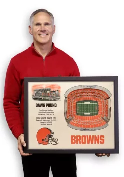 Cheap ⌛ NFL Cleveland Browns 25-Layer StadiumViews 3D Wall Art - FirstEnergy Stadium by You The Fan 💯 -You The Fan Sales Belk 2513