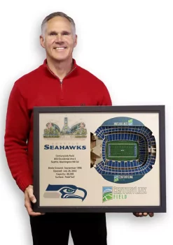 Deals 🔥 NFL Seattle Seahawks 25 Layer StadiumViews 3D Wall Art - CenturyLink Field by You The Fan 😍 -You The Fan Sales Belk 2568