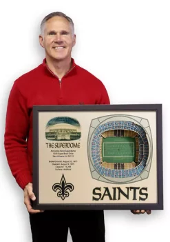 Outlet 🥰 NFL New Orleans Saints 25 Layer StadiumViews 3D Wall Art - Mercedes-Benz Superdome by You The Fan 🔥 -You The Fan Sales Belk 2590