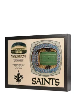 Outlet 🥰 NFL New Orleans Saints 25 Layer StadiumViews 3D Wall Art - Mercedes-Benz Superdome by You The Fan 🔥 -You The Fan Sales Belk 2591