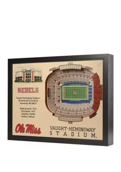 Best Sale 🔥 NCAA Mississippi Rebels 25-Layer StadiumViews 3D Wall Art - Vaught Hemingway Stadium by You The Fan ⌛ -You The Fan Sales Belk 2607