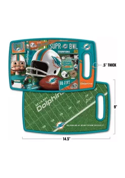 Deals 🌟 NFL Miami Dolphins Retro Series Cutting Board by You The Fan 🎉 -You The Fan Sales Belk 2661