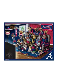 Best Sale 🛒 MLB Atlanta Braves Purebred Fans 500 Piece Puzzle - "A Real Nailbiter" by You The Fan 👏 -You The Fan Sales Belk 275