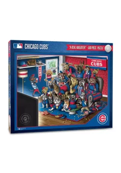 Cheap ✨ MLB Chicago Cubs Purebred Fans 500 Piece Puzzle - "A Real Nailbiter" by You The Fan 🔔 -You The Fan Sales Belk 2824
