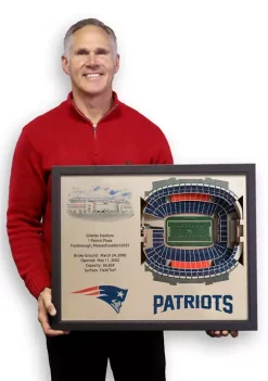 Best Pirce 👏 NFL New England Patriots 25 Layer StadiumViews 3D Wall Art - Gillette Stadium by You The Fan 🎉 -You The Fan Sales Belk 2842