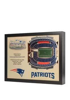 Best Pirce 👏 NFL New England Patriots 25 Layer StadiumViews 3D Wall Art - Gillette Stadium by You The Fan 🎉 -You The Fan Sales Belk 2844