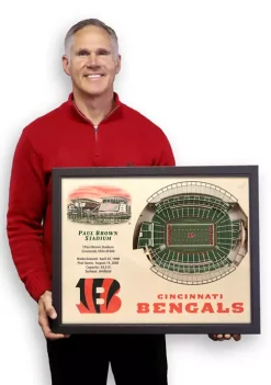 Best deal 🛒 NFL Cincinnati Bengals 25-Layer StadiumViews 3D Wall Art - Paul Brown Stadium by You The Fan 😍 -You The Fan Sales Belk 2851