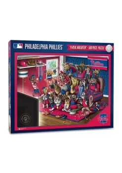 Best deal ❤️ MLB Philadelphia Phillies Purebred Fans 500 Piece Puzzle - "A Real Nailbiter" by You The Fan 🥰