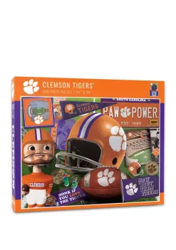 Promo ✨ NCAA Clemson Tigers Retro Series Puzzle - 500 Pieces by You The Fan ❤️ -You The Fan Sales Belk 2887