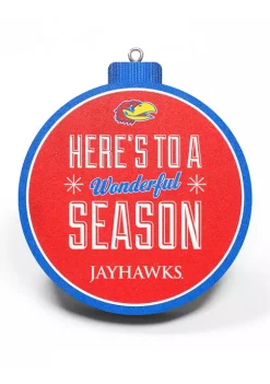 Discount 🔔 NCAA Kansas Jayhawks 3D Logo Series Ornaments by You The Fan 🥰 -You The Fan Sales Belk 2921