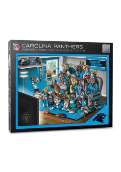 Best Pirce 🧨 NFL Carolina Panthers Purebred Fans 500-Piece Puzzle-"A Real Nailbiter" by You The Fan 🌟