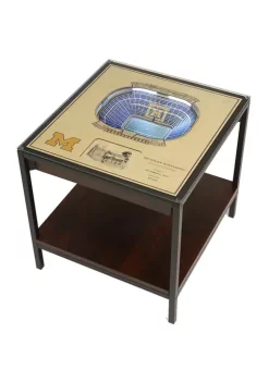 Budget 🥰 NCAA Michigan Wolverines 25 Layer StadiumViews Lighted End Table - Michigan Stadium by You The Fan 😍