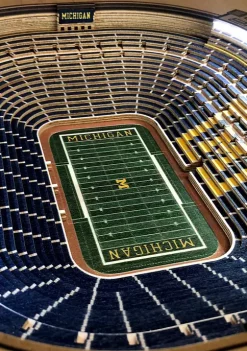 Budget 🥰 NCAA Michigan Wolverines 25 Layer StadiumViews Lighted End Table - Michigan Stadium by You The Fan 😍 -You The Fan Sales Belk 3000