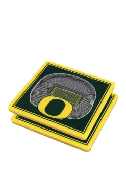 Cheapest 😀 NCAA Oregon Ducks 3D StadiumViews 2 Pack Coaster Set - Autzen Stadium by You The Fan ❤️ -You The Fan Sales Belk 3171
