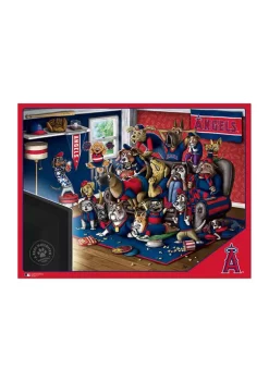 Coupon 💯 MLB Los Angeles Angels Purebred Fans 500 Piece Puzzle - "A Real Nailbiter" by You The Fan ❤️ -You The Fan Sales Belk 3194