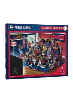 Coupon 💯 MLB Los Angeles Angels Purebred Fans 500 Piece Puzzle - "A Real Nailbiter" by You The Fan ❤️ -You The Fan Sales Belk 3195