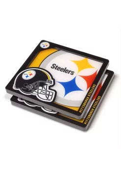 Budget 😍 NFL Pittsburgh Steelers 3D Logo Series Coasters by You The Fan 🧨 -You The Fan Sales Belk 3229