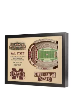 Budget ❤️ NCAA Mississippi State Bulldogs 25-Layer StadiumViews 3D Wall Art - Davis Wade Stadium at Scott Field by You The Fan 😉 -You The Fan Sales Belk 3292