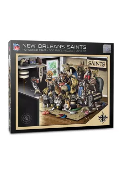 Coupon ✔️ NFL New Orleans Saints Purebred Fans 500-Piece Puzzle-"A Real Nailbiter" by You The Fan 😀 -You The Fan Sales Belk 3451