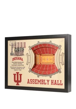 Budget 🔔 NCAA Indiana Hoosiers 25-Layer StadiumViews 3D Wall Art - Assembly Hall by You The Fan ❤️ -You The Fan Sales Belk 3477