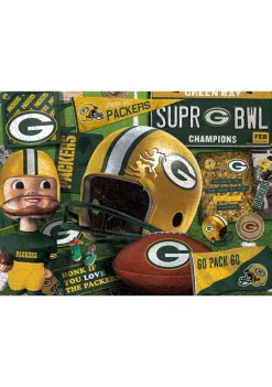 Outlet 👏 NFL Green Bay Packers Wooden Retro Series Puzzle by You The Fan ⭐ -You The Fan Sales Belk 3500