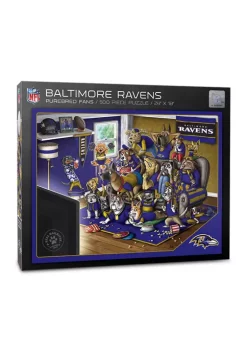 New 🌟 NFL Baltimore Ravens Purebred Fans 500-Piece Puzzle-"A Real Nailbiter" by You The Fan 😍 -You The Fan Sales Belk 3519