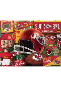 Best Pirce 🌟 NFL Kansas City Chiefs Wooden Retro Series Puzzle by You The Fan 🛒 -You The Fan Sales Belk 3609
