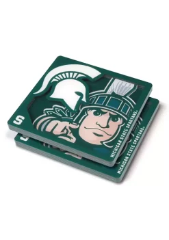 Hot Sale ✔️ Michigan State Spartans NCAA Michigan St Spartans 3D Logo Series Coasters by You The Fan ✔️ -You The Fan Sales Belk 3621
