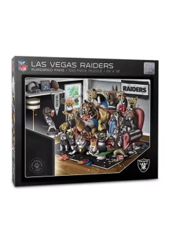 New β¨ NFL Las Vegas Raiders Purebred Fans 500 Piece Puzzle-"A Real Nailbiter" by You The Fan β€οΈ