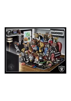 New ✨ NFL Las Vegas Raiders Purebred Fans 500 Piece Puzzle-"A Real Nailbiter" by You The Fan ❤️ -You The Fan Sales Belk 3624