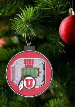 Outlet ⌛ NCAA Utah Utes 3D StadiumView Ornament - Jon M. Huntsman Center by You The Fan 🔔 -You The Fan Sales Belk 364